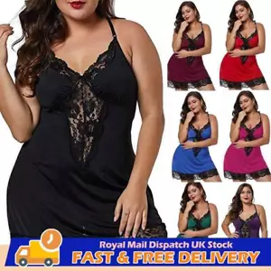 Plus Size Womens Lace Sexy Lingerie Night Dress Babydoll Nightwear Sleepwear - Picture 1 of 33