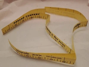 Vintage paper tape measure Hatband company Paterson 2, New Jersey - Picture 1 of 4