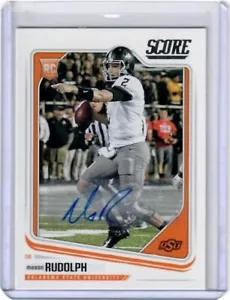 Tarjeta automática Score Mason Rudolph 2018 OSU Cowboys - Imagen 1 de 2