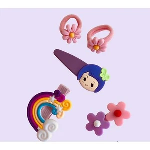 Set 5 PCs  Pink Hair Clips for Girls & Toddler - Picture 1 of 6