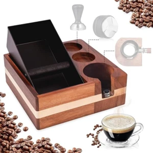 Kit de accesorios para máquina de café espresso de madera cajas de almacenamiento 58 mm  - Imagen 1 de 6