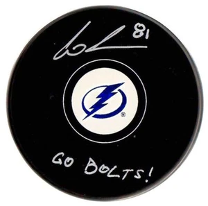 Erik Cernak autographed signed inscribed Puck NHL Tampa Bay Lightning JSA COA - Picture 1 of 3