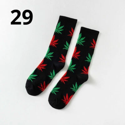 CALCETINES HOJA MARIHUANA 44 Colores Talla Mediana Crew 420 Olla Hierba Algodón Elástico NUEVO Foto 1 de 4