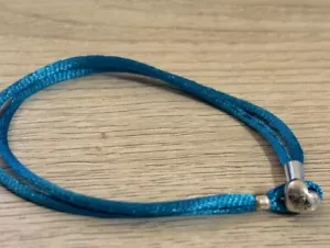 TÜRKIS Original Pandora blaugrün Stoff KORDEL Armband 19/7" Medium 590749CTQ-S2 - Bild 1 von 3