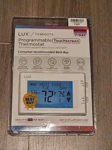 LUX TX9600TS 7-DAY PROGRAMMABLE TOUCHSCREEN THERMOSTAT UNIVERSAL - Picture 1 of 2