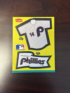 Vintage 80s Philadelphia Phillies Fleer Sticker baseball card  - Picture 1 of 1