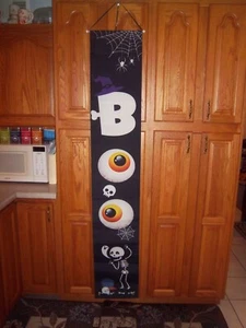 NEW - 1 Halloween Party Decoration Banner - Door Banner -  BOO - 6' Foot - Picture 1 of 7