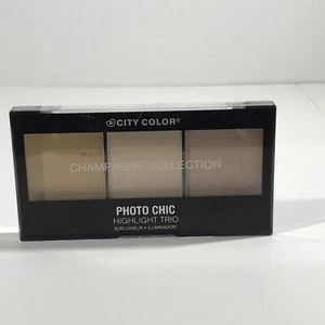 Photo Chic Highlighter Trio Champagne Collection Blendable Nose Cheekbone Chin - Picture 1 of 3