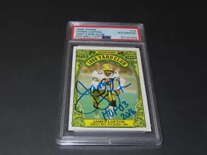 Tarjeta Topps 1986 firmada por James Lofton #15 de los Green Bay Packers PSA/ADN Certificado de Autenticidad 1A - Imagen 1 de 5