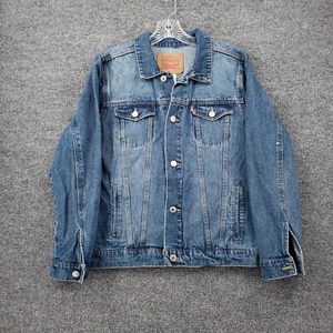 Levis Jacket Boys L Large Youth Blue Denim Trucker Button Up Jean Long Sleeve - Picture 1 of 9