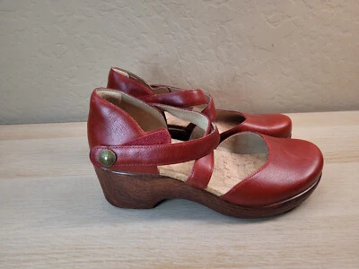 Sandalias de cuña Alegria By PG Lite para mujer talla 36 UE cuero rojo granate informales Foto 1 de 4