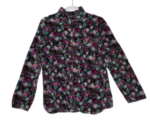 Vintage Montgomery Ward Dark Floral Jacket Size Medium Soft Quilted 70s - Bild 1 von 5
