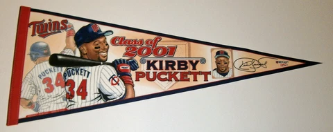 2001 TWINS Kirby Puckett pennant Hall of Fame Class 2001 Minnesota rare Cover