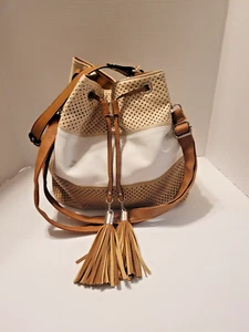 marrone, bianco beige borsa a tracolla grande - Foto 1 di 10