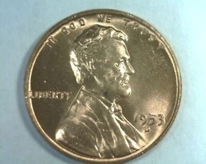 1953-D LINCOLN CENT PENNY GEM UNCIRCULATED RED GEM UNC. RD NICE ORIGINAL COIN - Picture 1 of 2