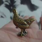 Vintage Style Solid Brass Copper Zodiac Chicken Animal Statue Sculpture