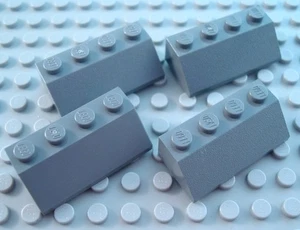 LEGO Lot of 4 Dark Bluish Gray 2x4 Slope Pieces - Picture 1 of 1