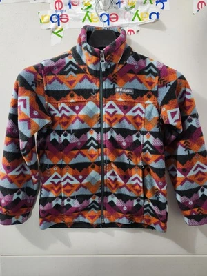 Columbia Jacket Boys S ZING Zip Fleece Aztec Western Geometric Outdoor High Neck - Image 1 of 4