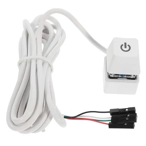 PC Power Button Desktop PC Computer Case Button Computer Host Button with Cable - Afbeelding 1 van 12