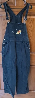 Vintage Women’s Sz L Disney Winnie the Pooh Overall Bibs Pants Embroidered  - Image 1 of 4