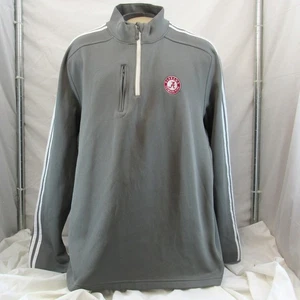 Pullover Alabama Crimson Tide Adidas 3 strisce uomo verde 1/4 zip taglia 2XL - Foto 1 di 9