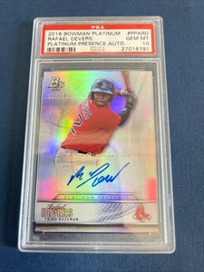 2016 RAFAEL DEVERS Bowman Platinum Presence Autografo Auto PSA 10 GEM MINT - Foto 1 di 3