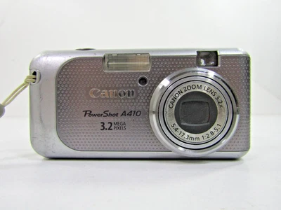 Canon PowerShot A410 3.2MP Digital Camera Silver - Image 1 of 4