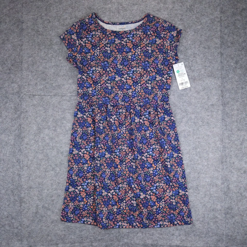 Carter's Kid Floral Jersey Dress NWT Size 4 or 8 - Image 1 of 1