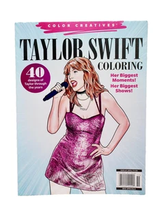 TAYLOR SWIFT Coloring Book 2025 Her Biggest Shows & Moments 44 Designs - Picture 1 of 3