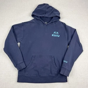 KUIU Hoodie Youth Boys Large Navy Blue Pullover Ultralight Hunting Ram Casual - Picture 1 of 12