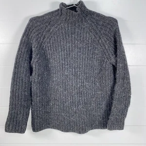 Lauren Ralph Lauren Sweater Mens Medium Gray Wool Alpaca Blend Ribbed Pullover - Picture 1 of 9