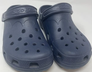 Crocs Unisex Classic Navy Blue Size Mens 6/7 Women’s 8/9 - Picture 1 of 8