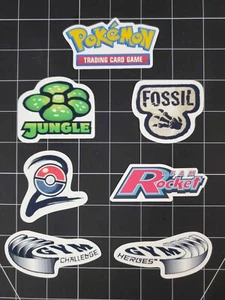 Pokemon Base Set + Gym Series WOTC Era Set Symbol 7 Matte Vinyl Stickers - Bild 1 von 1