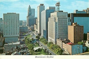 Downtown Baltimore Maryland MD Skyline aerial view Postcard - Picture 1 of 2
