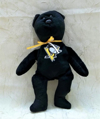 Pittsburgh Penguins TY Beanie Baby 8" Soft Plush Bear Toy NHL Cover