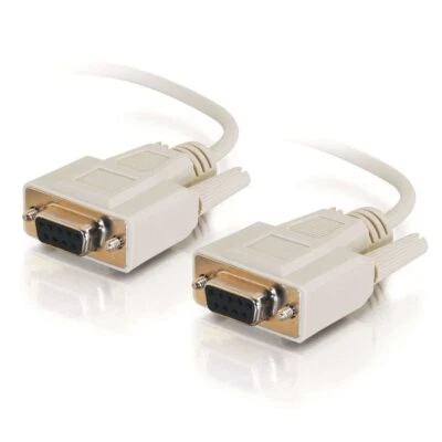 C2G 03045 DB9 F/F Serial RS232 Null Modem Cable, Beige (10 Feet, 3.04 Meters) - Image 1 of 3