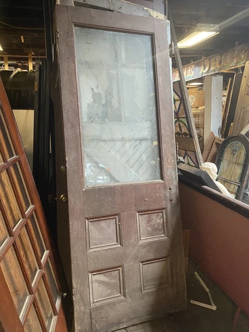 vintage exterior pine door 35.5” x 94” x 1.75” Shipping Is Available Send Zip Cover