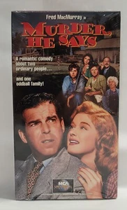 Murder, He Says (VHS 1997) Fred MacMurray Helen Walker Factory Sealed Watermark  - Picture 1 of 9