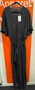In The Style Jess Millichamp Black Belted Jumpsuit, Size 30, New, RRP £50, Sf - Picture 1 of 2