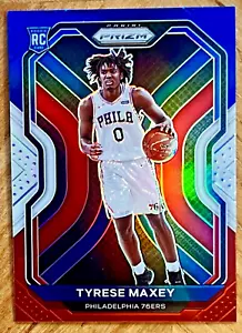 TYRESE MAXEY 2020-21 Prizm ROOKIE Red White Blue RC #256 PHILADELPHIA 76ers - Picture 1 of 1
