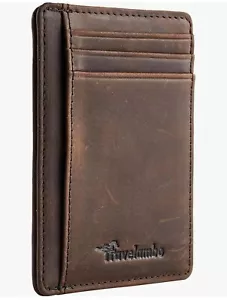 Travelambo Slim Leather Wallet RFID Blocking Minimalist Front Pocket Design - Picture 1 of 9