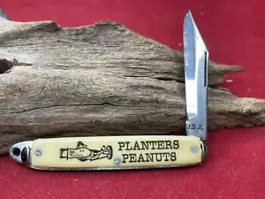 Vintage Planters Peanuts Folding Knife Made In The USA Key Ring Pocketknife - Picture 1 of 11