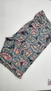 NWT TC2 LuLaRoe Tall & Curvy2 Leggings Blue Multi Color Patterned Print - Picture 1 of 4