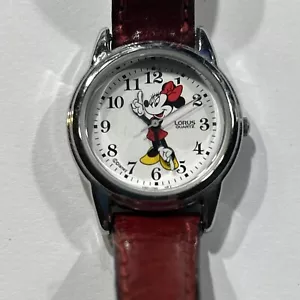 Orologio da donna Lorus Minnie al quarzo topo cinturino originale in pelle per parti. - Foto 1 di 6