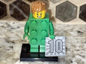 LEGO Green Brick Costume Guy Minifig 71027 S20 10th Anniversary Of CMFs Retired - Picture 1 of 4