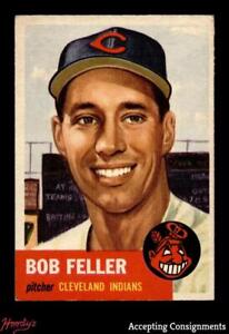 1953 Topps #54 Bob Feller INDIANS VG - VG/EX HOF