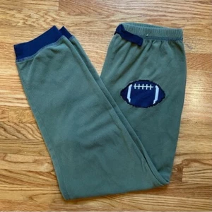 St Eve Fleece Pajama Pants Boys Size 12 Green Football Navy Blue - Picture 1 of 7