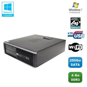 PC HP Compaq 6005 Pro SFF AMD Athlon X2 B28 3.4GHz 4Go 250Go WIFI Graveur W7 Pro - Photo 1/2