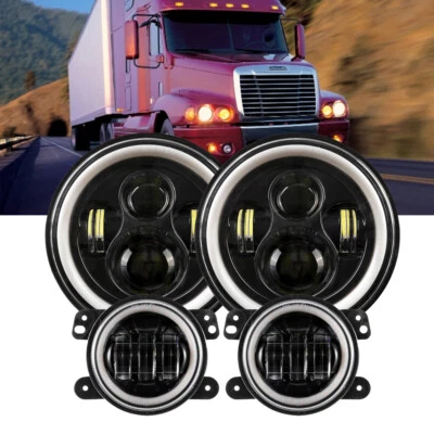For Freightliner Century Class 7'' LED Projector Headlight Hi/Lo & 4'' Fog Light - Image 1 of 4