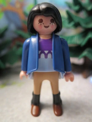 cavalière brune 5107 PLAYMOBIL HARAS cheval 3775 4060 5960 4190 5221 5222 - Photo 1/4